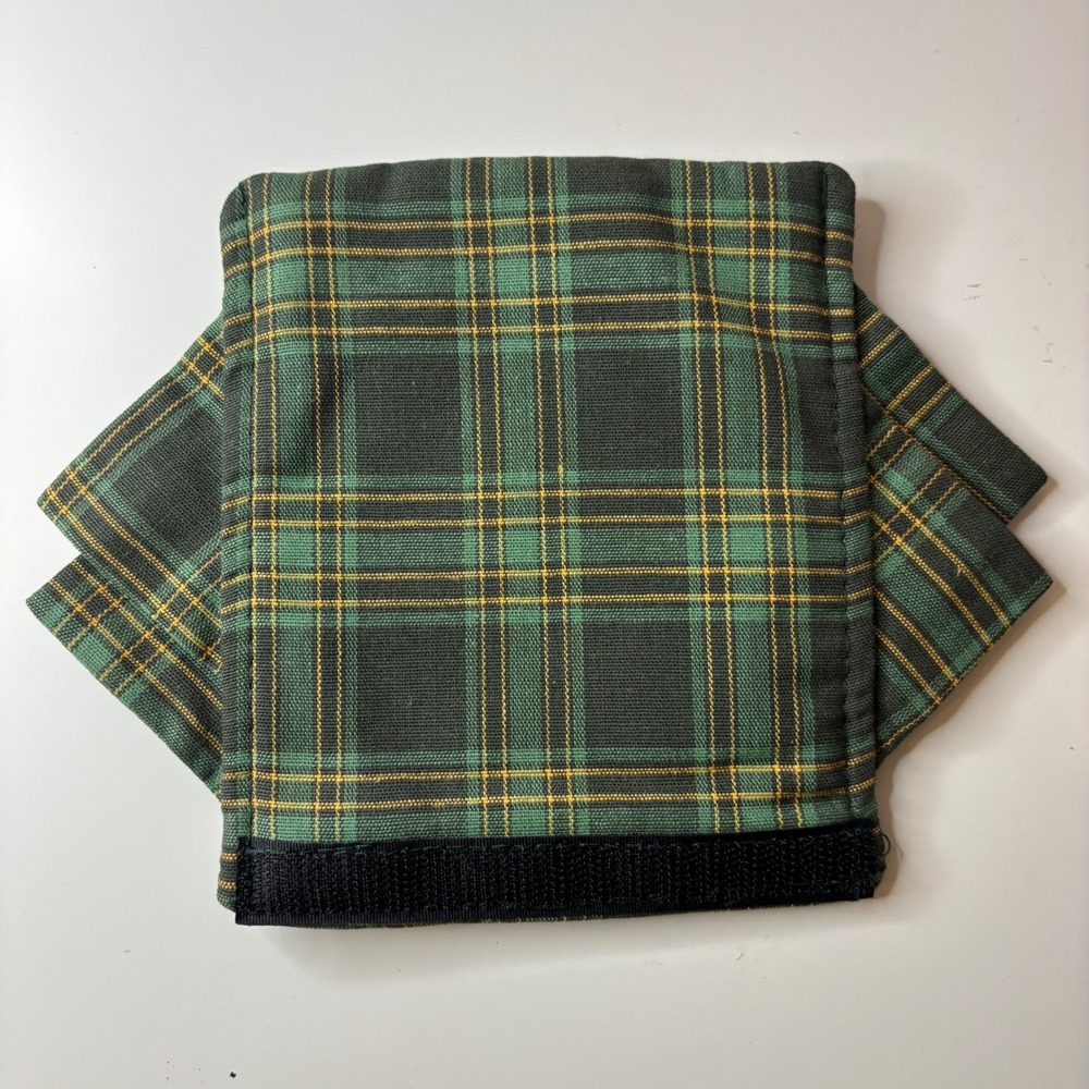 Longaberger HDL Gripper Traditions Green Plaid Basket Handle Cover 21923